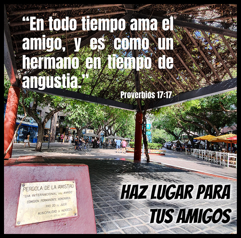 “En todo tiempo ama el amigo, y es como un hermano en tiempo de angustia.” Proverbios 17:17