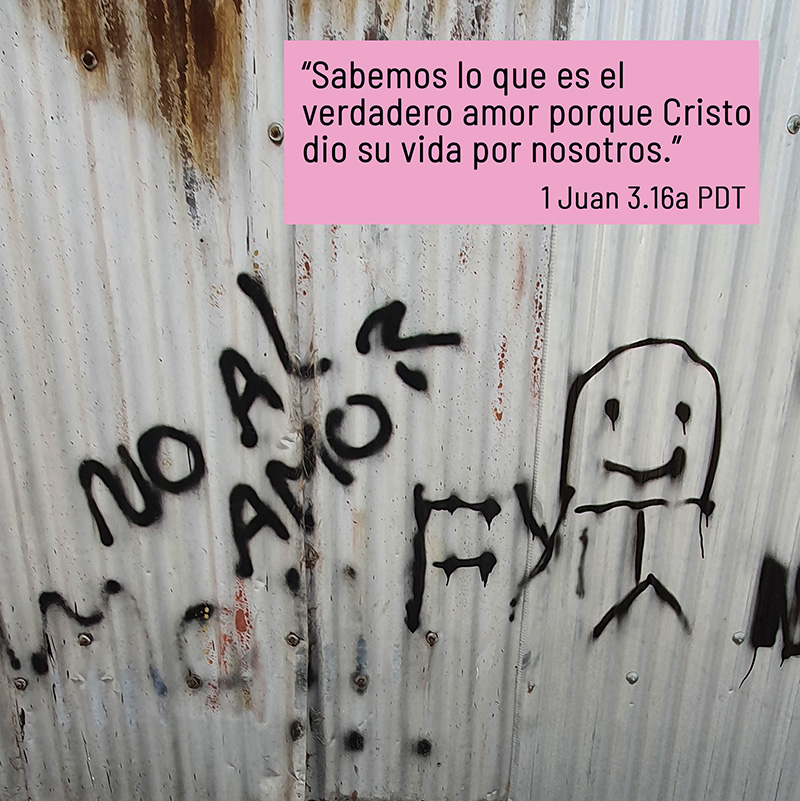 “Sabemos lo que es el verdadero amor porque Cristo dio su vida por nosotros.” 1 Juan 3.16a PDT