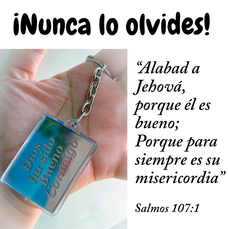 ¡Nunca lo olvides!

“Alabad a Jehová, porque él es bueno; Porque para siempre es su misericordia”
Salmos 107:1
